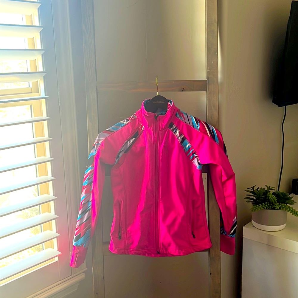 Hot pink sports, zip up jacket